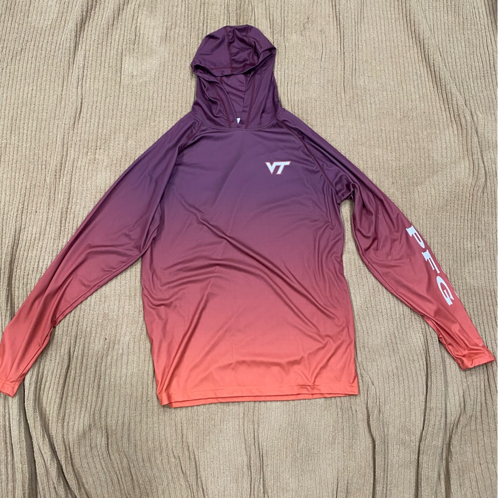 Virginia Tech PFG Columbia pullover with hood